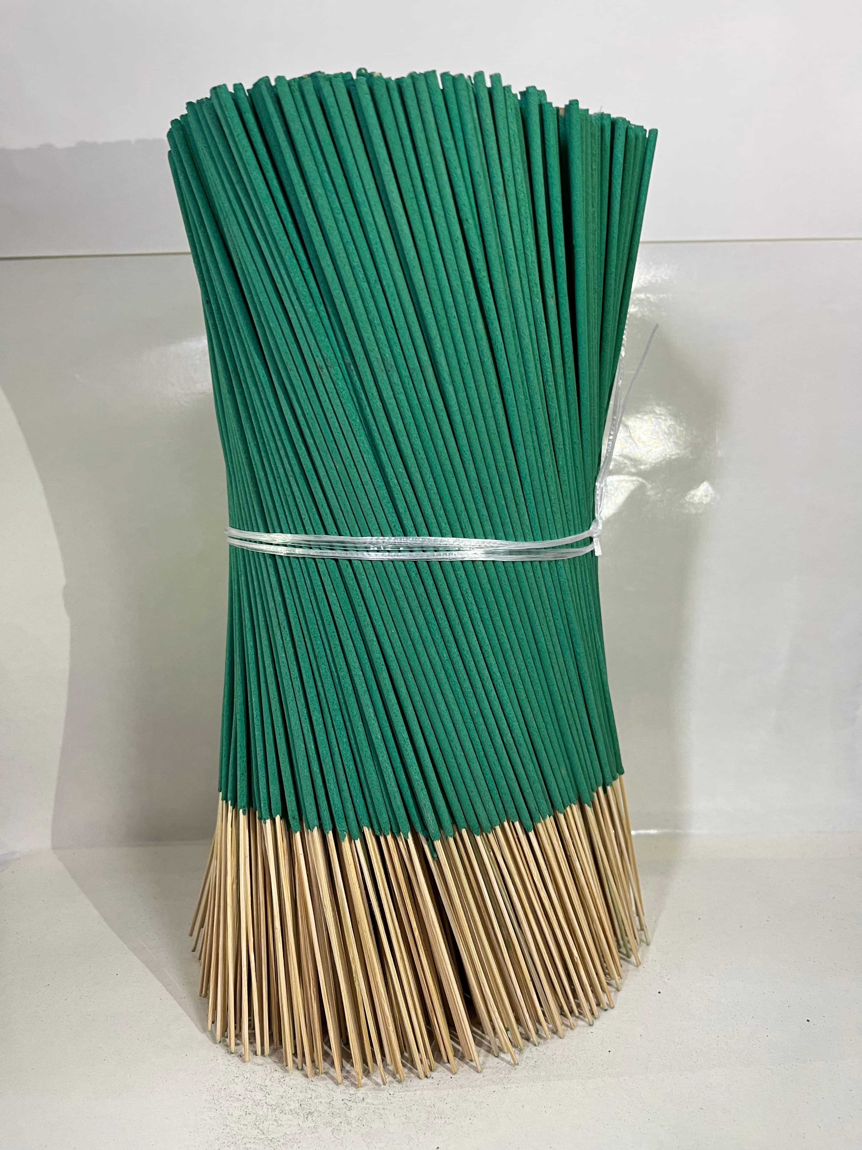 12" Green Raw Agarbatti Sticks